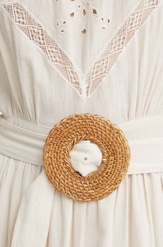 BA&SH sukienka bawełniana ELVINA 1E24ELVI beżowy