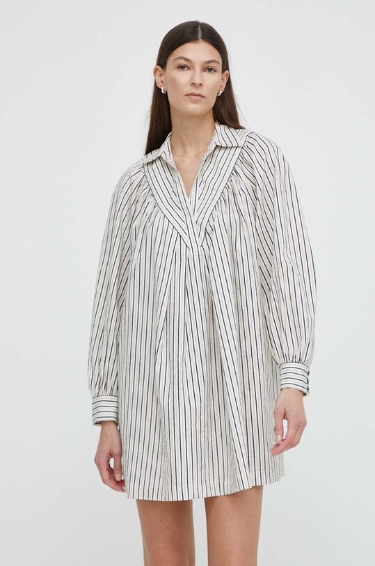 BA&SH rochie FADIA cu guler bej 1E24FADI