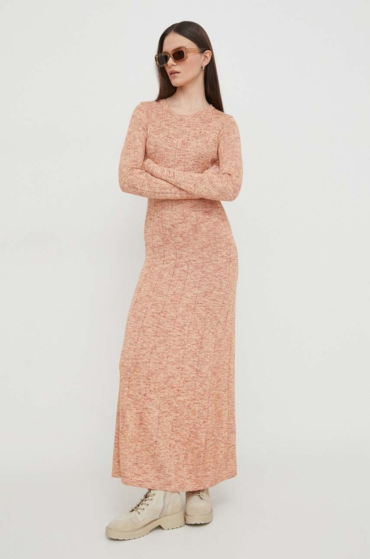 Pepe Jeans sukienka bawełniana GIANNA DRESS PL953465 beżowy SS24