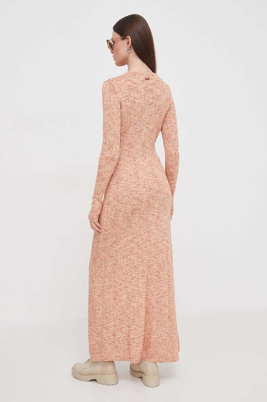 Odzież Pepe Jeans sukienka bawełniana GIANNA DRESS PL953465 beżowy