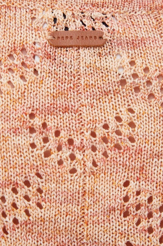 Pepe Jeans sukienka bawełniana GIANNA DRESS PL953465 beżowy