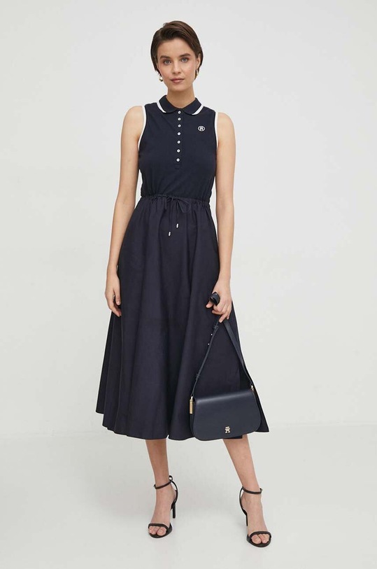 Šaty Tommy Hilfiger námořnická modř WW0WW41272