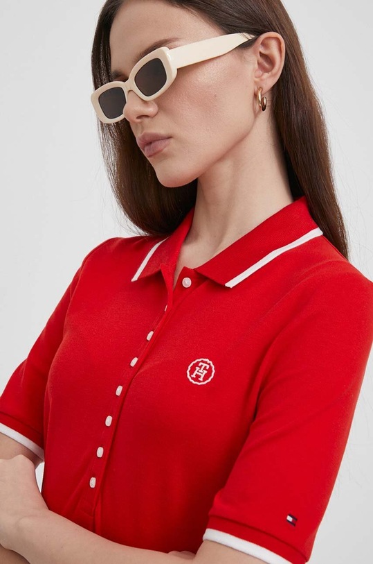 Šaty Tommy Hilfiger červená WW0WW41275
