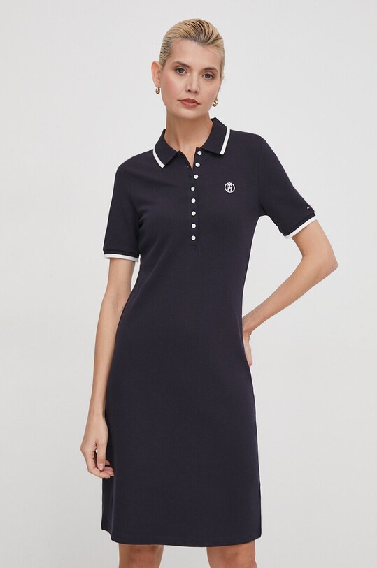 Платье Tommy Hilfiger короткий тёмно-синий WW0WW41275