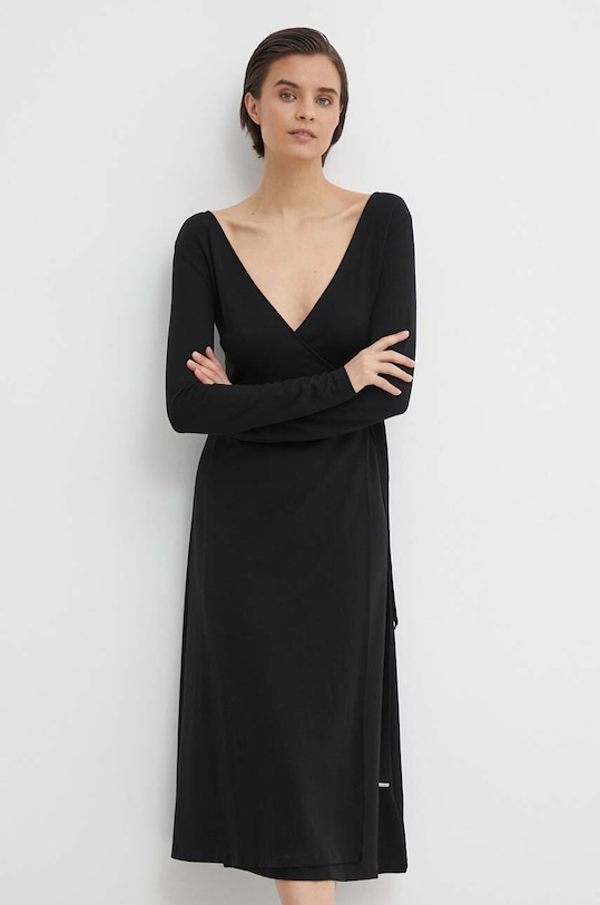 Tommy Hilfiger rochie midi negru WW0WW41276