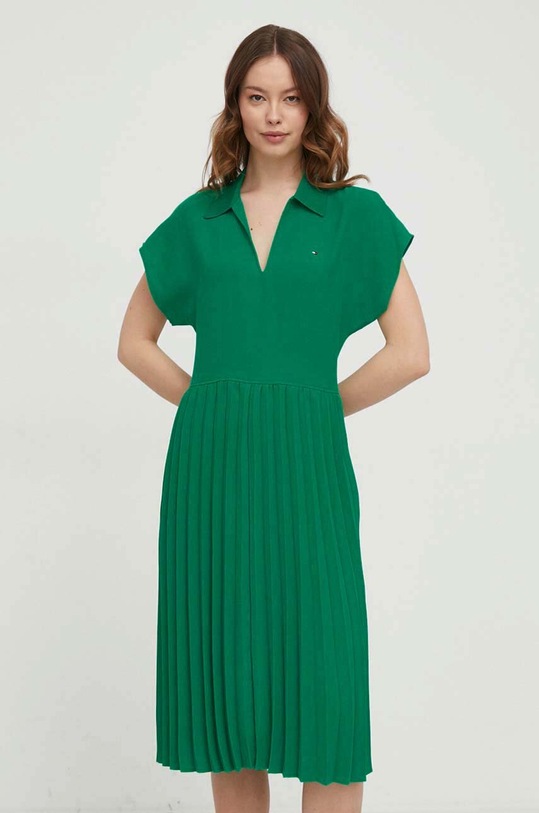 Φόρεμα Tommy Hilfiger WW0WW41868 πράσινο SS24