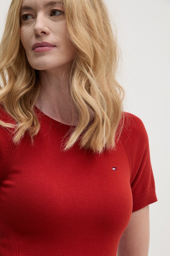 Šaty Tommy Hilfiger červená WW0WW42461