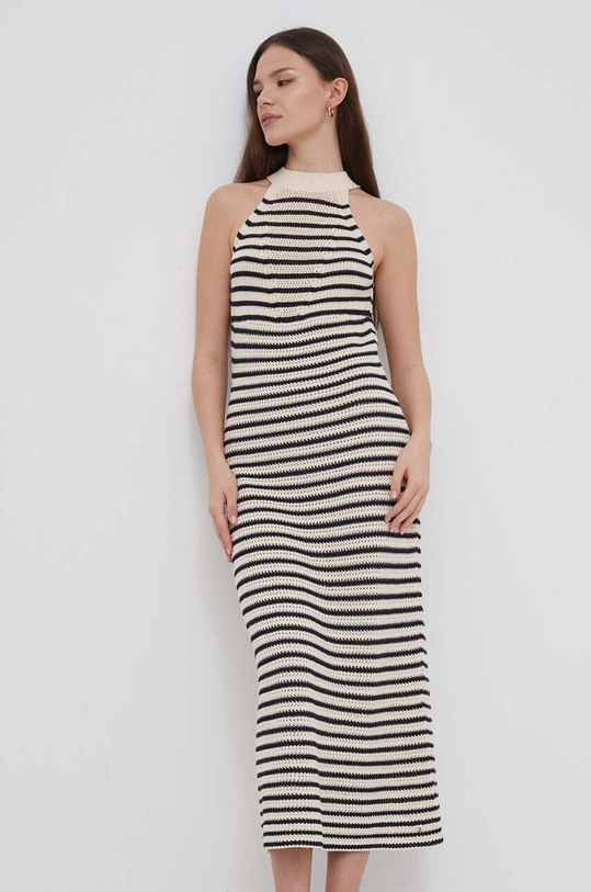 Šaty Tommy Hilfiger pásiky tmavomodrá WW0WW41440