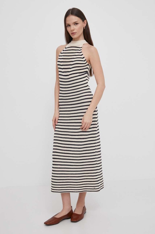 Obleka Tommy Hilfiger WW0WW41440 mornarsko modra SS24