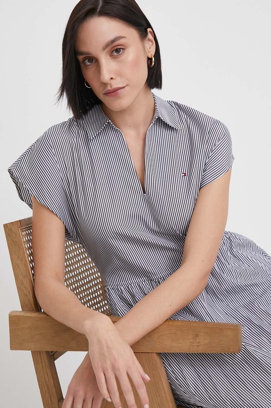 Φόρεμα Tommy Hilfiger εμπριμέ λευκό WW0WW41593