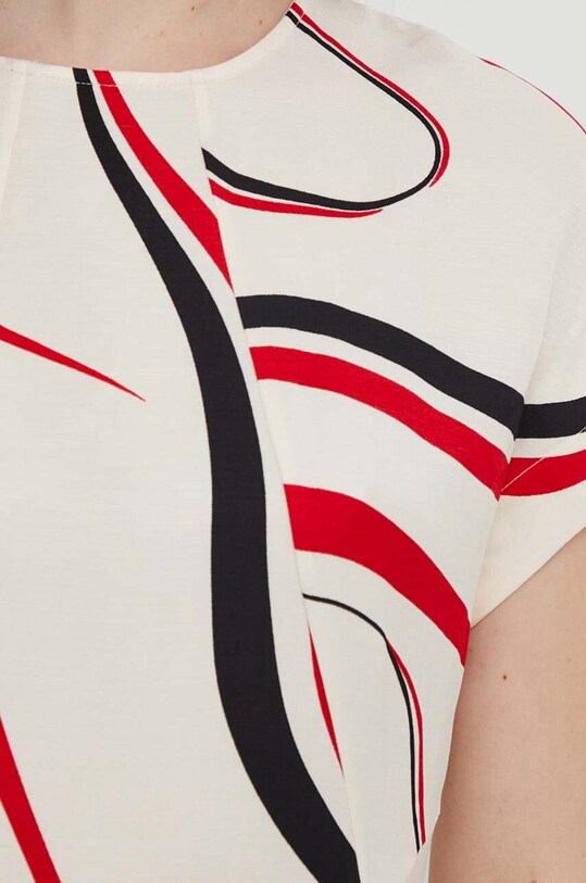 Šaty s prímesou ľanu Tommy Hilfiger WW0WW42031 viacfarebná