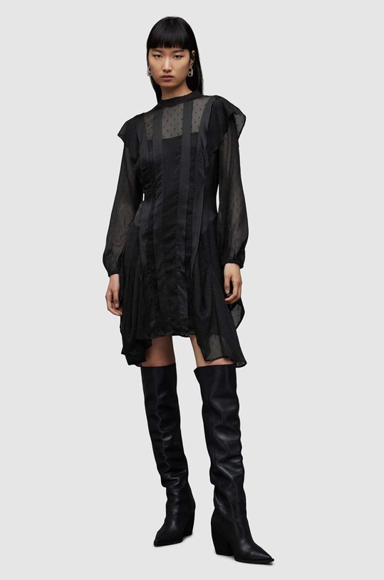 Šaty AllSaints Fleur mini černá WD328Z