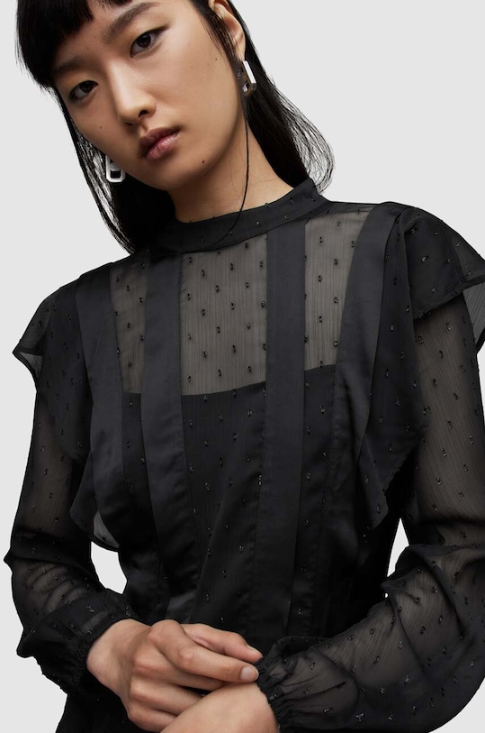 Îmbrăcăminte AllSaints rochie Fleur WD328Z negru