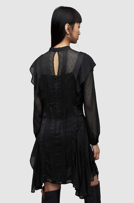 AllSaints rochie Fleur WD328Z negru