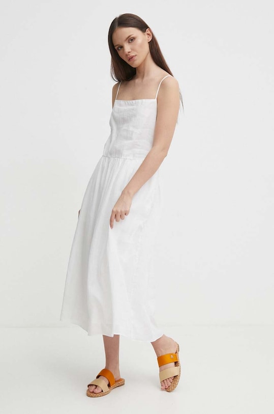 Šaty Tommy Hilfiger WW0WW41877 bílá SS24