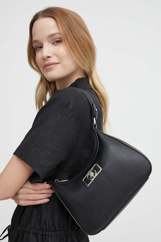 Λινό φόρεμα Tommy Hilfiger μαύρο WW0WW41911