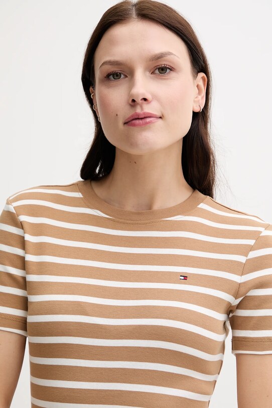 Tommy Hilfiger pamut ruha zöld WW0WW42721