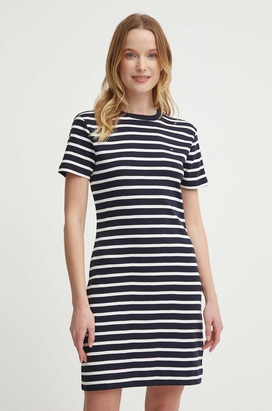 Бавовняна сукня Tommy Hilfiger casual темно-синій WW0WW42721