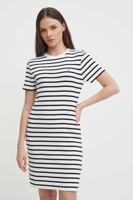 Tommy Hilfiger rochie din bumbac mini bleumarin WW0WW42721