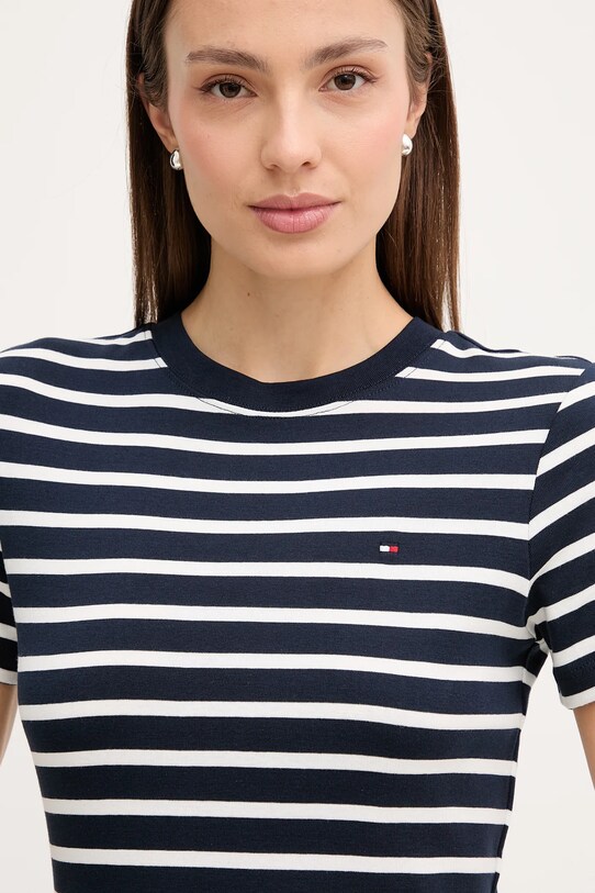 Хлопковое платье Tommy Hilfiger тёмно-синий WW0WW42721