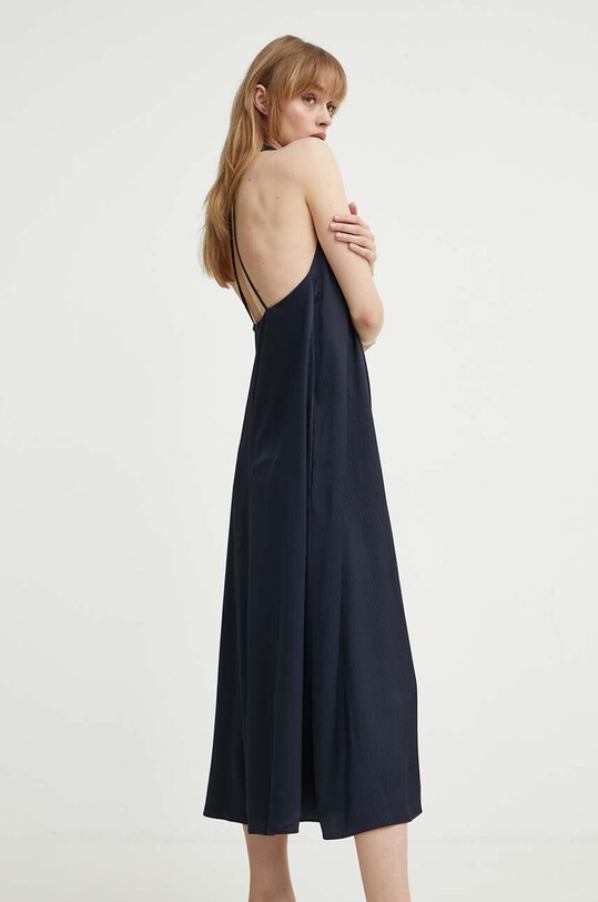 Samsoe Samsoe rochie maxi bleumarin F10000036