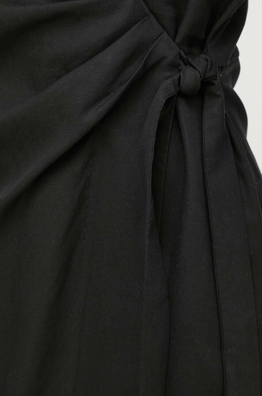 Samsoe Samsoe rochie din amestec de in F24100086 negru
