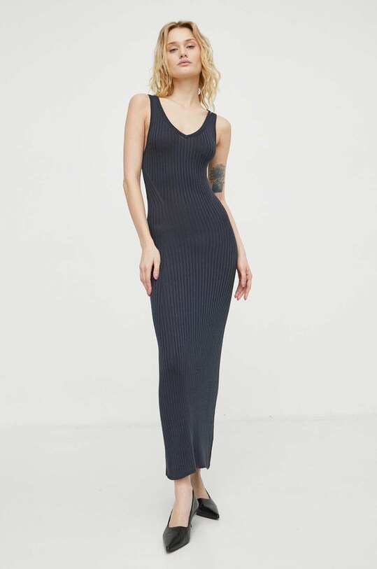 Φόρεμα από συνδιασμό μεταξιού Herskind 5171106 σκούρο μπλε SS24