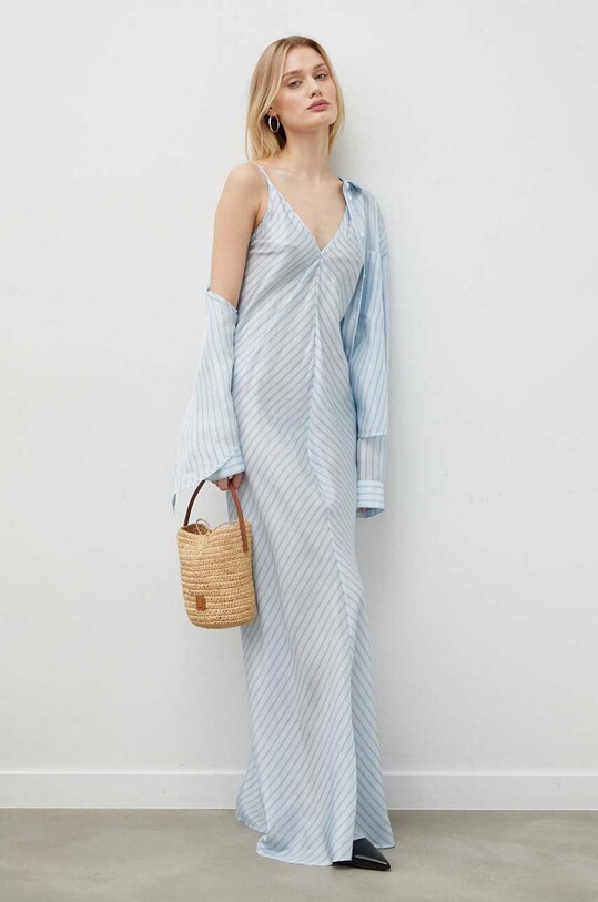 Herskind rochie de matase Mindy 5173980 albastru SS24