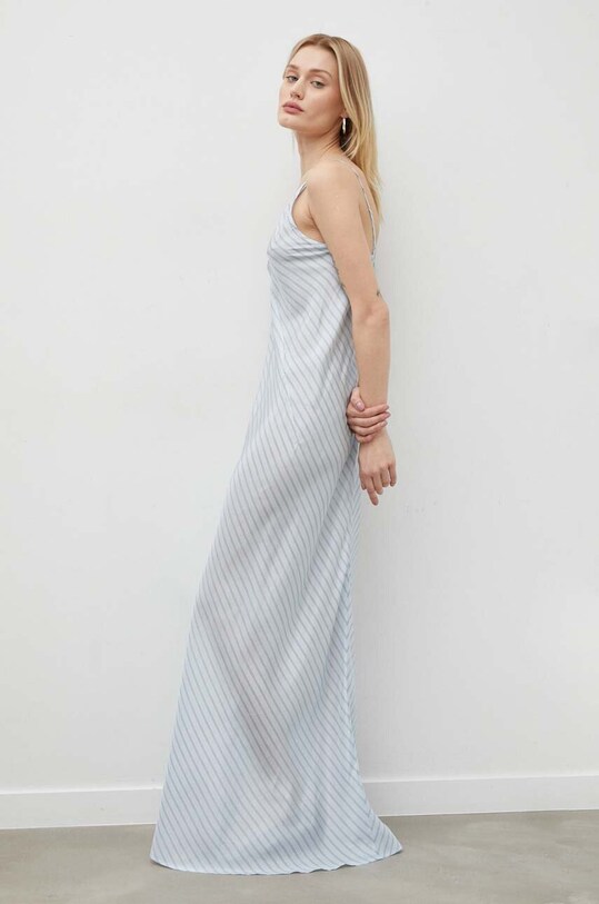 Herskind rochie de matase Mindy albastru 5173980