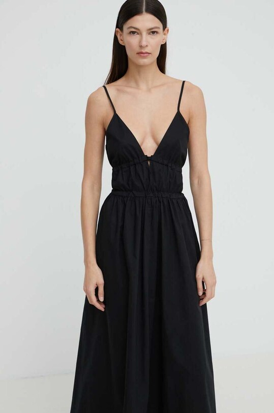 Herskind rochie din bumbac Miranda 5192118 negru SS24