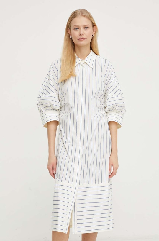 Day Birger et Mikkelsen rochie cu guler bej DAY65242994