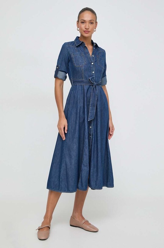 Marella sukienka jeansowa 2413221044200 niebieski SS24