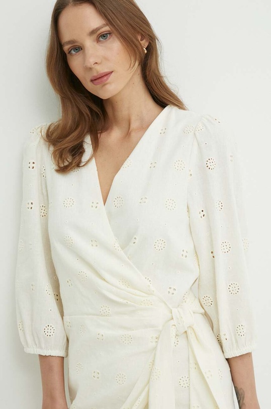 Pepe Jeans vestito di lino DASHA PL953470 beige