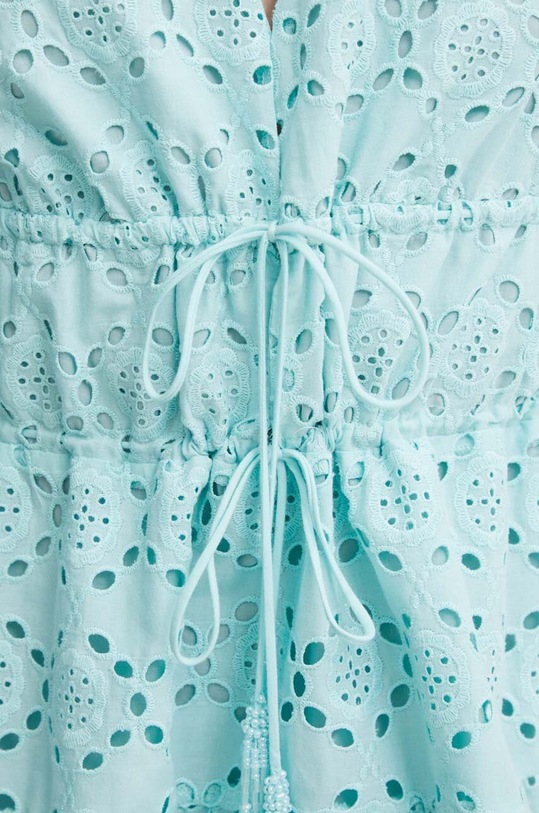 Pepe Jeans sukienka bawełniana DELIA PL953475 turkusowy