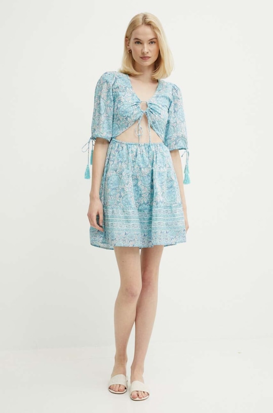 Pepe Jeans rochie din bumbac MARGOT PL953478 albastru SS24