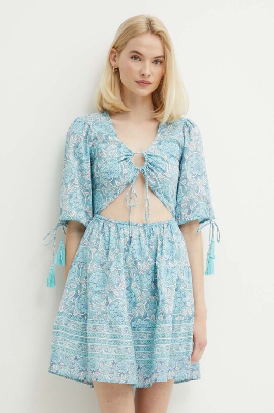 Бавовняна сукня Pepe Jeans MARGOT блакитний PL953478