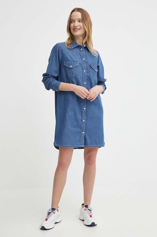 Pepe Jeans rochie din denim MAYA PL953509DP5 albastru SS24