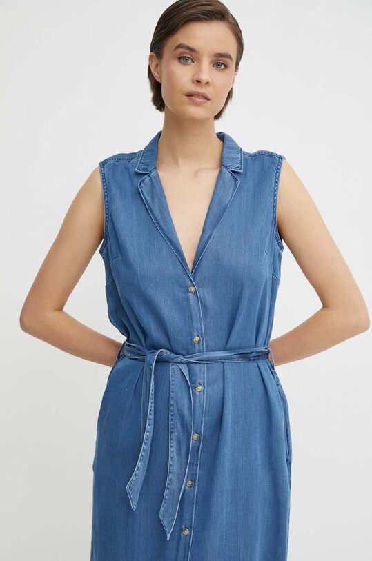 Pepe Jeans sukienka MAGGIE niebieski PL953512