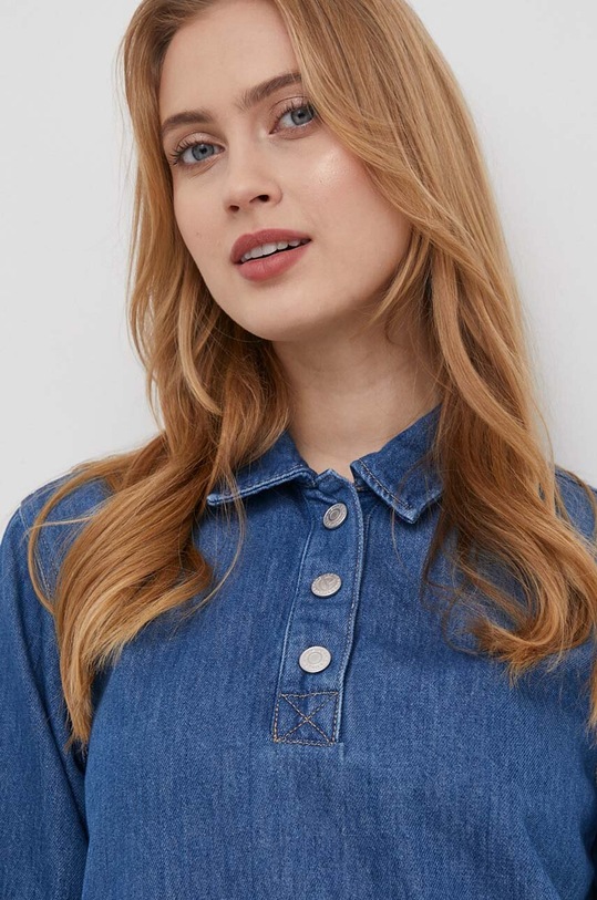 Rifľové šaty Pepe Jeans DAVINA modrá PL953513