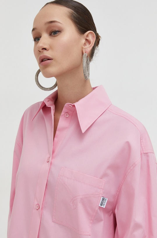 Bavlnené šaty Moschino Jeans 0434.3270 ružová