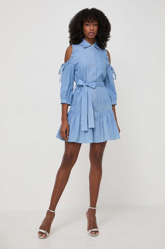 Bavlněné šaty Liu Jo UA4092.D4695 modrá SS24