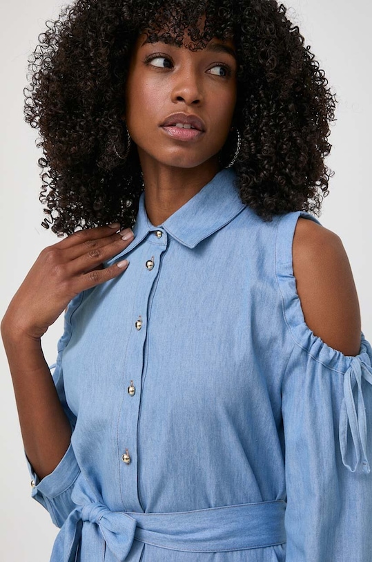 Bavlněné šaty Liu Jo modrá UA4092.D4695