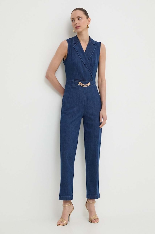 Džínový overal Liu Jo riflovina námořnická modř UA4106.D4611