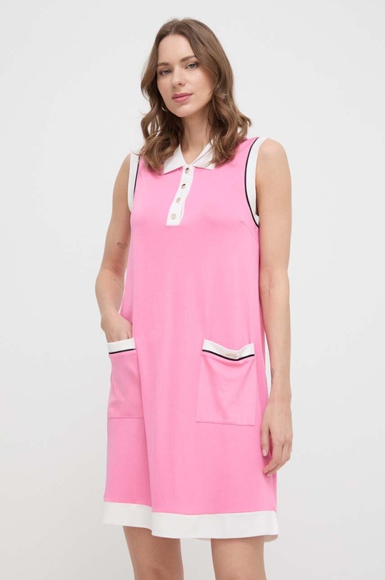 Liu Jo sukienka wzorzyste różowy TA4248.J4654