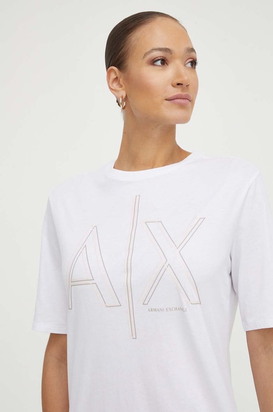 Armani Exchange sukienka bawełniana biały 3DYA70.YJ3RZ