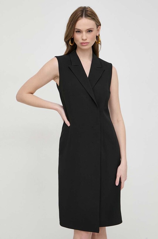 BOSS rochie cu guler negru 50515633