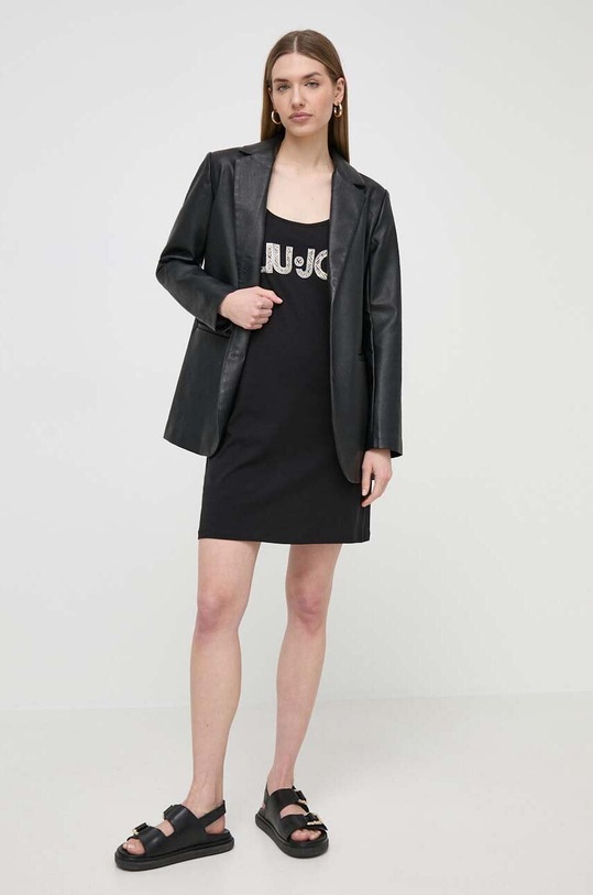 Bavlnené šaty Liu Jo VA4188.JS003 čierna SS24