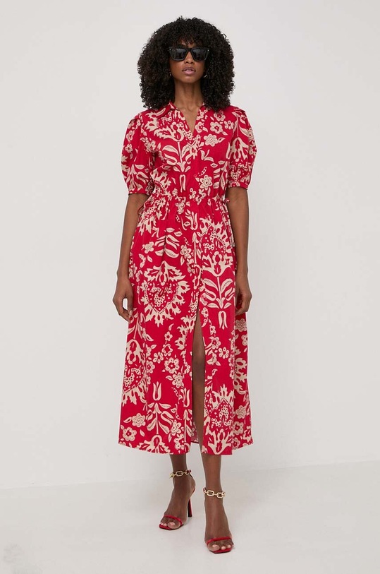 Liu Jo sukienka bawełniana MA4084.T3905 czerwony SS24