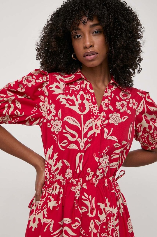 Liu Jo sukienka bawełniana czerwony MA4084.T3905