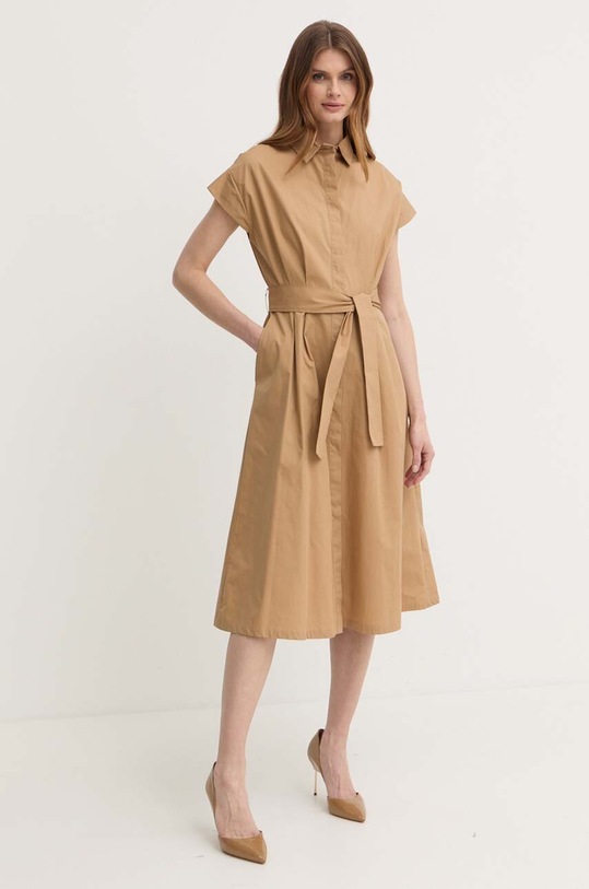 Βαμβακερό φόρεμα Liu Jo MA4158.T3051 μπεζ SS24